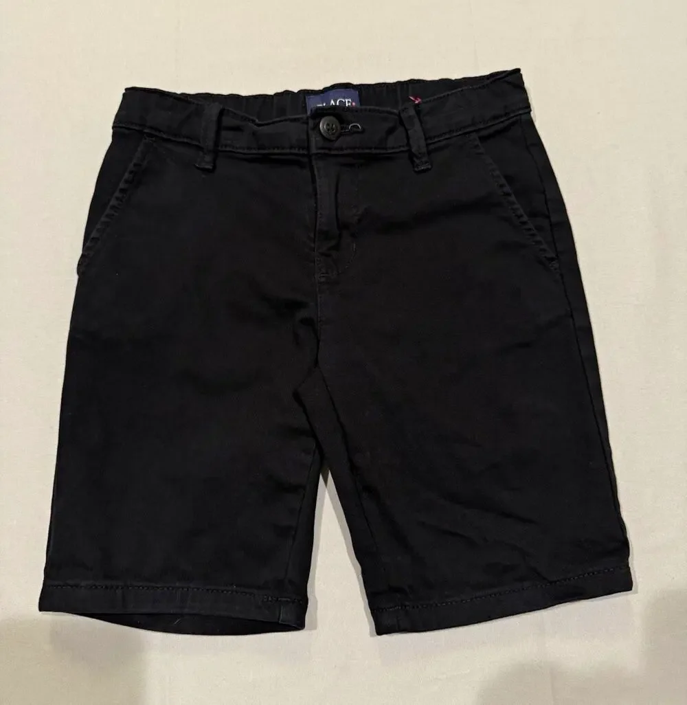 The Children’s Place Girls 6X/7 Black School Uniform Chino Bermuda Shorts